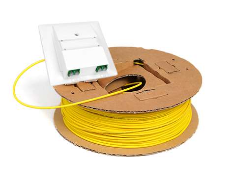 FTTH Kartonspule, UP, 4 x LCAPC, 90.0m
