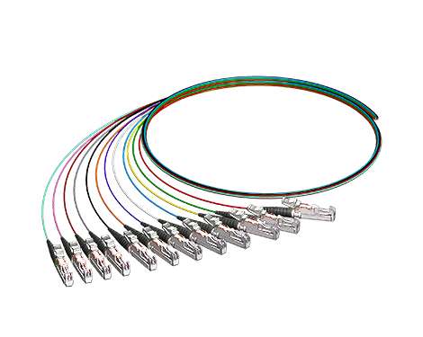 Pigtail-Set 12 x E2000PC, 50/125µm OM4, 2.0m, H&S