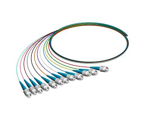 Pigtail-Set 12 x FCPC, 9/125µm, 2.0m