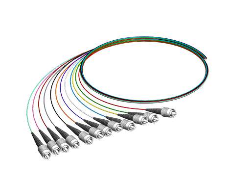 Pigtail-Set 12 x FCPC, 50/125µm OM4, 2.0m