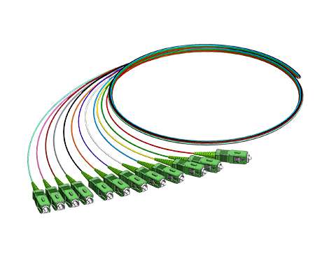 Pigtail-Set 12 x SCAPC, 9/125µm, 2.0m
