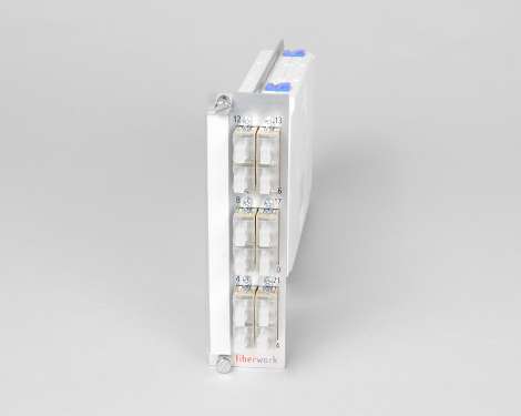 Einschubmodul 7TE, 24 x LCPC, 62.5/125µm OM1 (6xLCPC quad)
