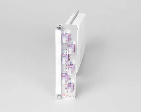 Einschubmodul 7TE, 12 x LCPC, 50/125µm OM4 (6xLCPC duplex)