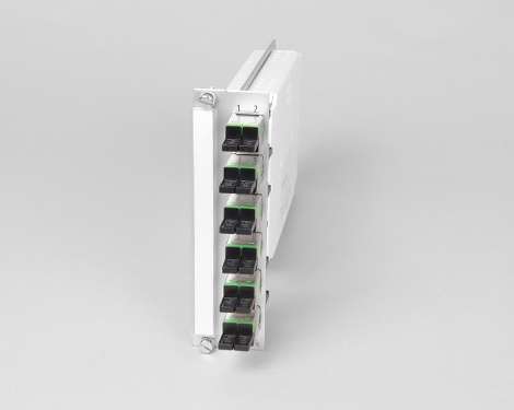 Einschubmodul 7TE, 12 x E2000APC, 9/125µm, H&S (6xE2000APC Compact)