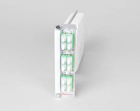 Einschubmodul 7TE, 12 x SCAPC, 9/125µm (6xSCAPC duplex)