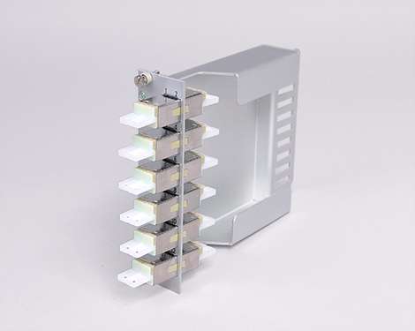 Einschubmodul 7TE, 12 x E2000PC, OM3, H&S mit Überlängenfach (6xE2000PC Compact)