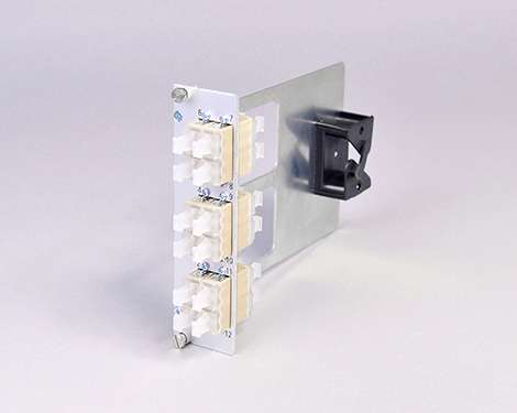 Einschubmodul 7TE, 24 x LCPC, OM1, mit Bügel (6xLCPC quad)
