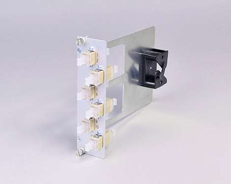 Einschubmodul 7TE, 6 x LCPC, OM1, mit Bügel (3xLCPC duplex)