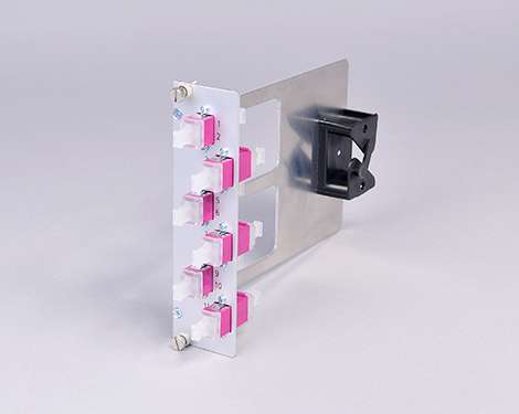 Einschubmodul 7TE, 6 x LCPC, OM4, mit Bügel (3xLCPC duplex)