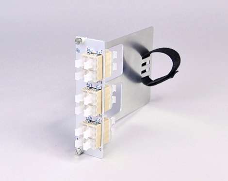 Einschubmodul 7TE, 24 x LCPC, OM1, mit Klett (6xLCPC quad)