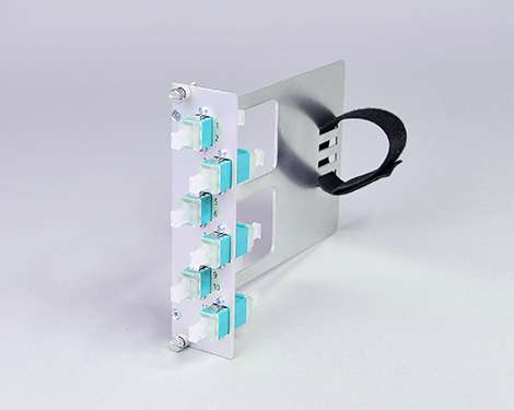 Einschubmodul 7TE, 2 x LCPC, OM3, mit Klett (1xLCPC duplex)