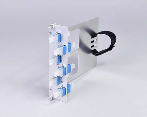 Einschubmodul 7TE, 8 x LCPC, SM, mit Klett (4xLCPC duplex)