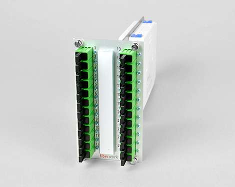 Einschubmodul 14TE, 24 x LSH APC / E2000®APC FBW, 9/125µm